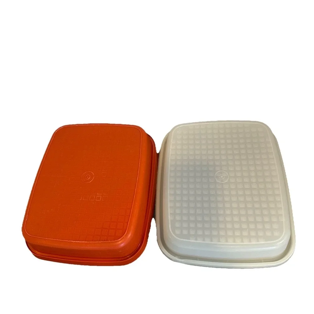 Vintage Tupperware Large Season N Serve Meat Container Paprika Base #1194-7 USA
